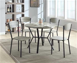 Blake 5 Piece Dining Set in Grey Finish by Crown Mark - 1230