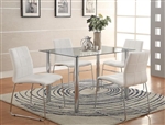 Crystal 5 Piece Dining Set by Crown Mark - 1240-WH