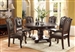 Kiera Complete Round Table Dining Set Sideboard Included in Rich Dark Brown Finish by Crown Mark - CM-2150C-RD