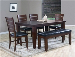 Bardstown 6 Piece Dining Set in Walnut Finish by Crown Mark - 2157-6