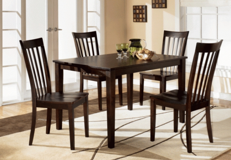 Brody 5 Piece Dining Set in Espresso Finish by Crown Mark - 2182