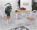 Farmhouse 5 Piece Dining Set in Natural & White Finish by Crown Mark - 2302WH