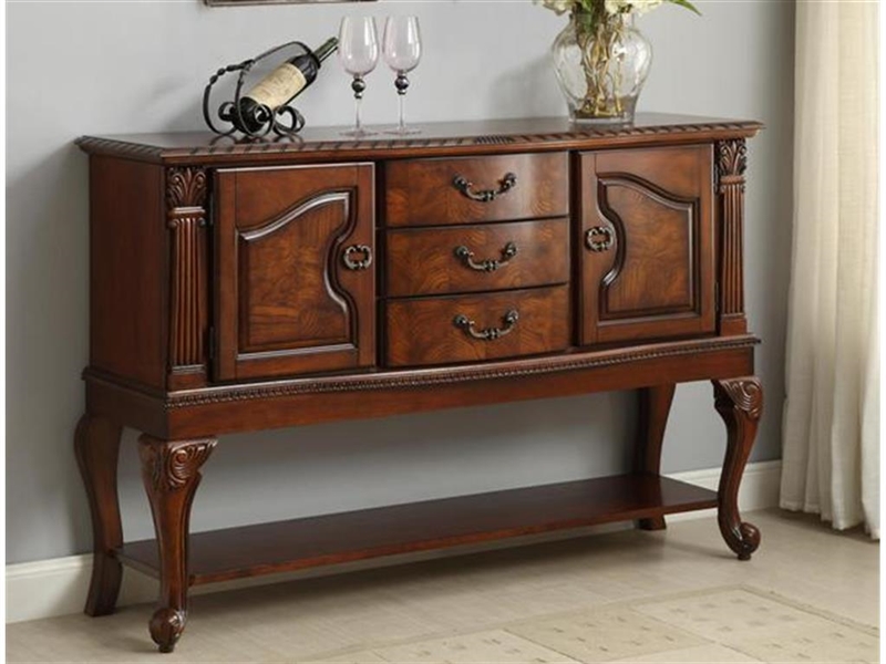 Neo Renaissance Sideboard In Burnished Cherry Finish By Crown