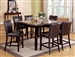 Ferrara 7 Piece Counter Height Dining Set in Espresso Finish by Crown Mark - 2721