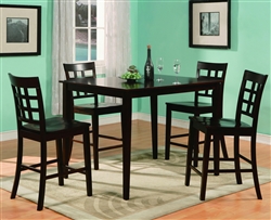 Austin 5 Piece Counter Height Dining Set in Espresso Finish by Crown Mark - 2725