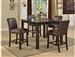 Starfire Mosaic Top 5 Piece Counter Height Dining Set in Espresso Finish by Crown Mark - 2737T