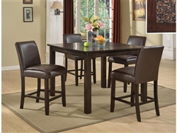 Starfire Mosaic Top 5 Piece Counter Height Dining Set in Espresso Finish by Crown Mark - 2737T