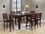 Bardstown 5 Piece Counter Height Dining Set in Walnut Finish by Crown Mark - 2752-5