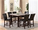 Dominic 5 Piece Counter Height Dining Set in Espresso Finish by Crown Mark - 2867