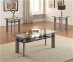 Echo 3 Piece Occasional Table Set in Grey Finish by Crown Mark - CM-3170