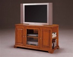 Harris 48" TV Console with Storage in Oak Finish by Crown Mark - 4813-OAK