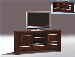 Emily 67-Inch Entertainment Console in Espresso Finish by Crown Mark - 4842