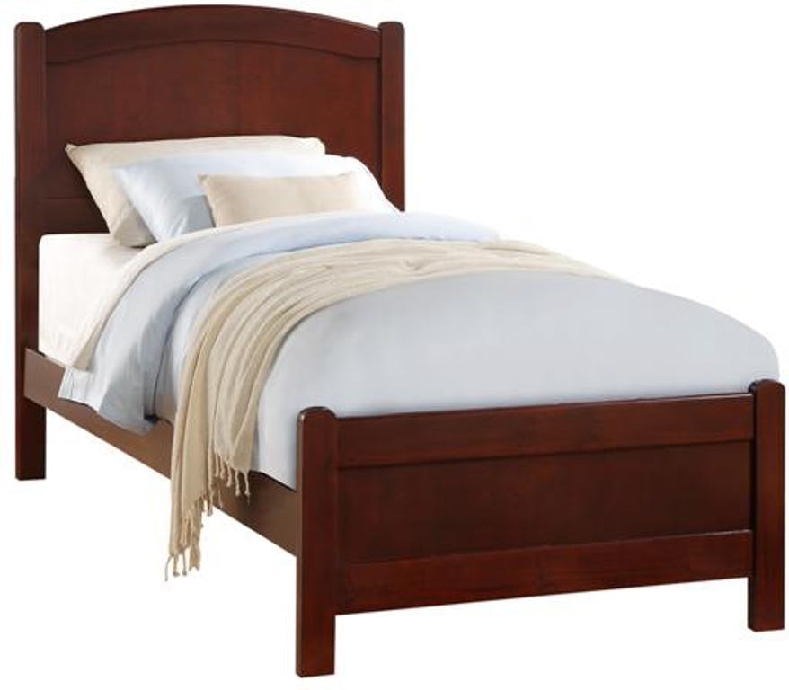 Helene Twin Bed In Cherry Finish By, Twin Bed Size In Cms