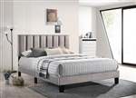 Lyric Bed in Gray Velvet Finish by Crown Mark - CM-5155GY-Bed