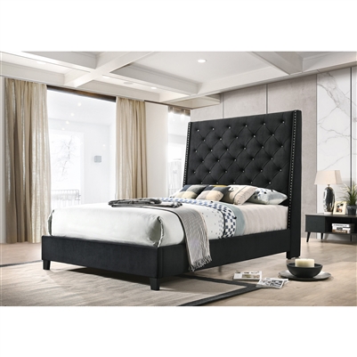 Chantilly Bed in Black Finish by Crown Mark - CM-5265BK-Bed