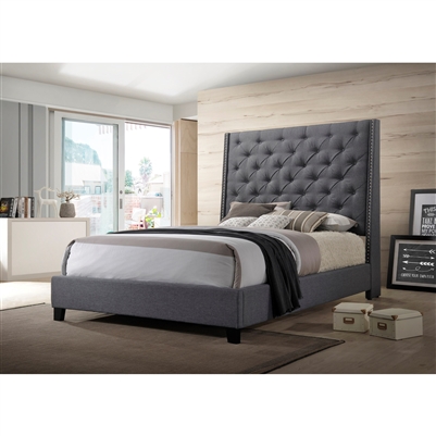 Chantilly Bed in Gray Finish by Crown Mark - CM-5265GY-Bed