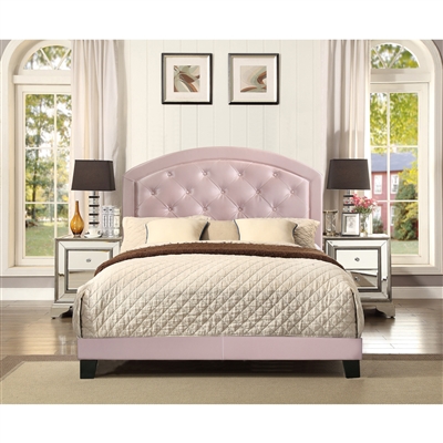 Gaby Bed in Pink Finish by Crown Mark - CM-5269PUPK-Bed