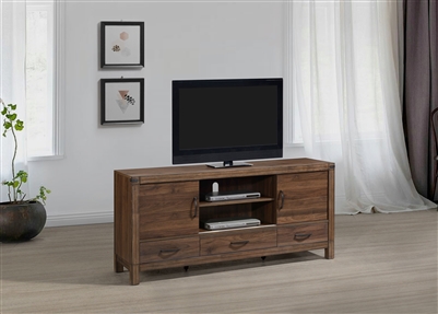 Belmont 68" TV Console in Brown Finish by Crown Mark - CM-B3100-7