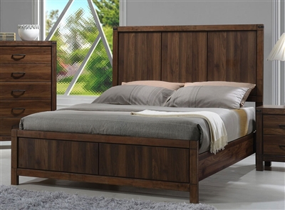Belmont Bed in Brown Finish by Crown Mark - CM-B3100-WD-Bed
