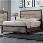 Jaren Bed in Beige/Brown Finish by Crown Mark - CM-B3300-Bed