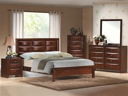 Emily Platform Bed 6 Piece Bedroom Suite in Espresso Finish by Crown Mark - B4230