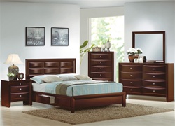 Emily Storage Bed 6 Piece Bedroom Suite in Espresso Finish by Crown Mark - B4250
