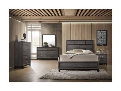 Akerson 6 Piece Bedroom Suite in Grey Finish by Crown Mark - CM-B4620