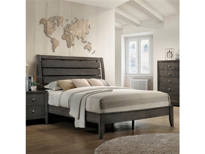 Evan Bed in Grey Finish by Crown Mark - CM-B4720-Bed