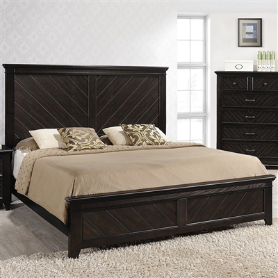 Charles Bed in Modern Dark Finish by Crown Mark - CM-B6300-Bed