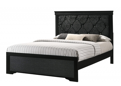 Amalia Bed in Black Finish by Crown Mark - CM-B6918-Bed