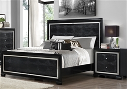 Aria Bed in Black Finish by Crown Mark - B7200-Bed