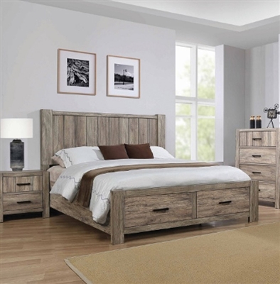 Abbot Bed in Brown Finish by Crown Mark - CM-B8295-Bed