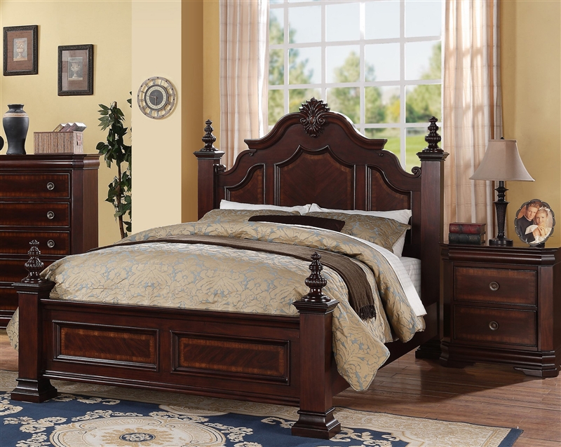 Charlotte 6 Piece Bedroom Suite In Cherry Finish By Crown Mark B8300
