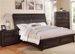 Asher Bed in Dark Grey Finish by Crown Mark - B8480-Bed