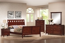 Bryce 6 Piece Bedroom Suite in Cherry Finish by Crown Mark - B4370