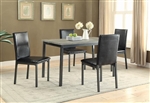 Garza 5 Piece Dining Table Set in Black Finish by Coaster - 100611