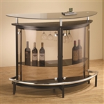 Contemporary Black Bar Unit with Clear Acrylic Front by Coaster - 101065