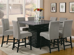 Stanton 5 Piece Counter Height Dining Set in Rich Black Finish by Coaster - 102068