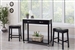 3 Piece Mobile Kitchen Cart Dinette in Black Finish by Coaster - 102137
