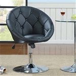 Accent Chair in Black Leatherette by Coaster - 102580