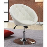 Accent Chair in White Leatherette by Coaster - 102583