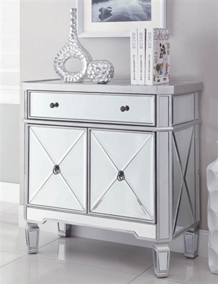 Clear Mirror 2 Door Accent Cabinet by Coaster - 102596