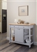Kitchen Cart in Natural and Light Grey Finish by Coaster - 102674