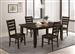 Dalila 5 Piece Dining Set in Cappuccino Finish by Coaster - 102721