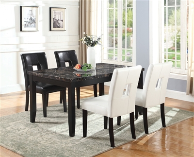 Anisa 5 Piece Dining Set in Black Finish by Coaster - 102791-L