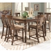 Jonas 5 Piece Counter Height Dining Set in Rustic Brown Finish by Coaster - 104728