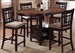 Lavon 5 Piece Counter Height Dining Set in Espresso and Chestnut Finish by Coaster - 105278