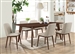 Malone 5 Piece Dining Set in Rich Walnut Finish by Coaster - 105351-CL