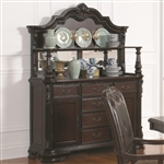 Valentina Buffet and Hutch in Warm Brown Finish by Coaster - 105384