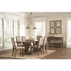 Bridgeport 5 Piece Dining Set in Weathered Acacia Finish by Coaster - 105521